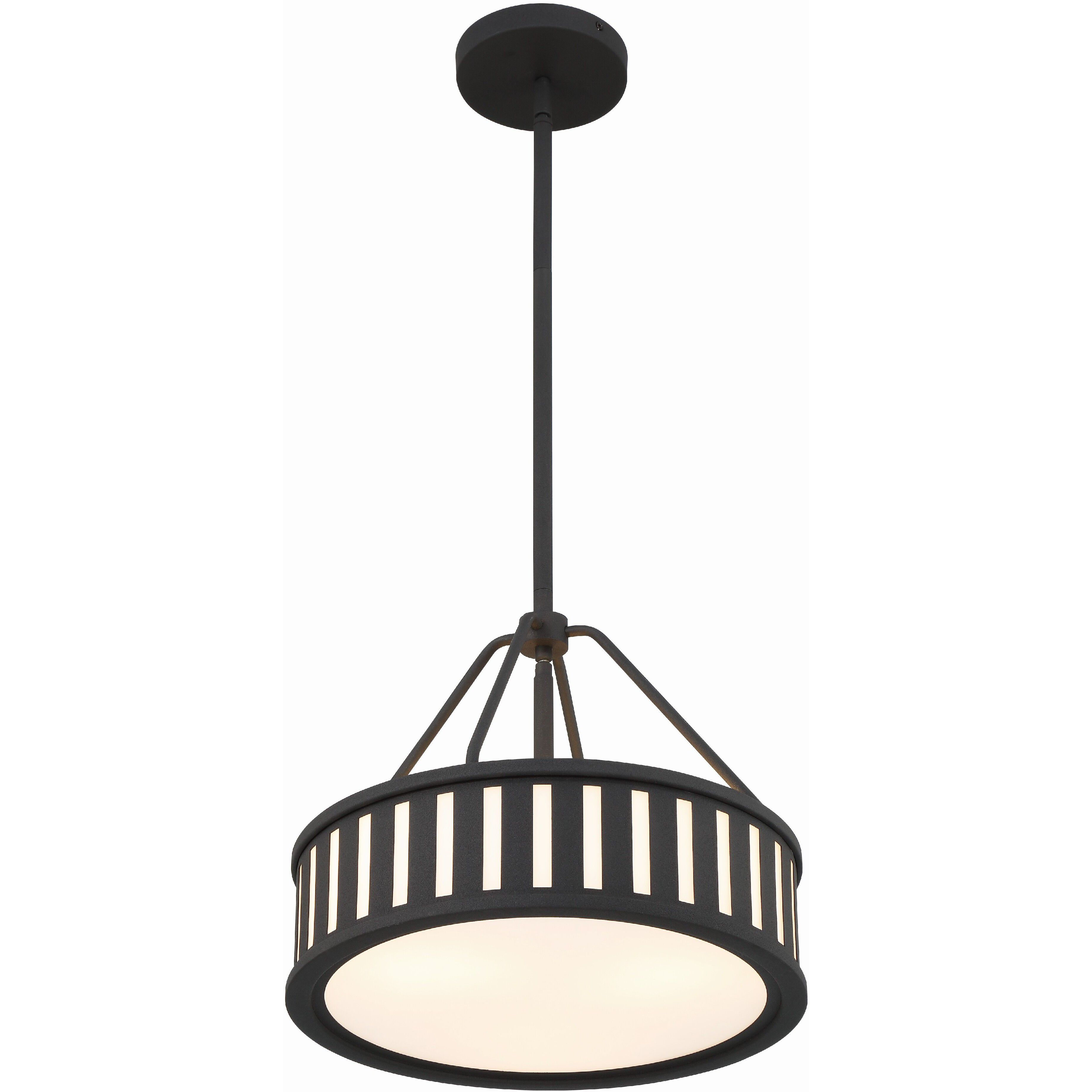 Kendal 3 Light 15.5 inch Black Forged Mini Chandelier Ceiling Light