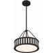 Kendal 3 Light 15.5 inch Black Forged Mini Chandelier Ceiling Light