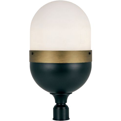 Capsule 3 Light 23.25 inch Matte Black and Textured Gold Outdoor Post, Brian Patrick Flynn