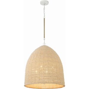 Jasper 6 Light 20 inch Matte White Chandelier Ceiling Light