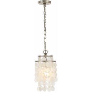Brielle 1 Light 7 inch Antique Silver Mini Pendant Ceiling Light