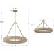 Oakley 1 Light 24 inch Soft Gold Semi Flush Ceiling Light