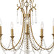 Arcadia 5 Light 23.5 inch Antique Gold Chandelier Ceiling Light in Antique Brass and Black