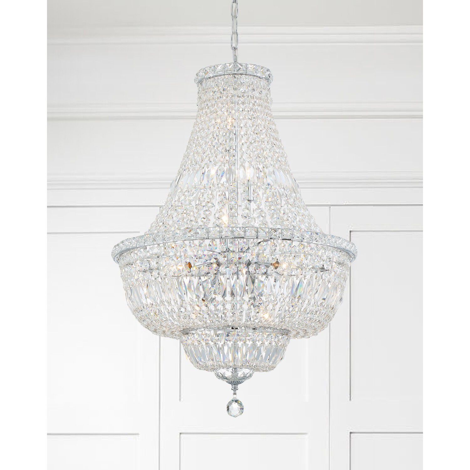 Roslyn 9 Light 22 inch Polished Chrome Chandelier Ceiling Light