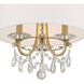 Othello 3 Light 14 inch Vibrant Gold Mini Chandelier Ceiling Light in Clear Swarovski Strass