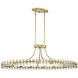 Clover 12 Light 45 inch Aged Brass Chandelier Ceiling Light