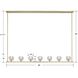 Aragon 7 Light 56 inch Soft Brass Chandelier Ceiling Light in Clear