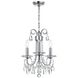 Othello 3 Light 13 inch Polished Chrome Mini Chandelier Ceiling Light in Clear Swarovski Strass