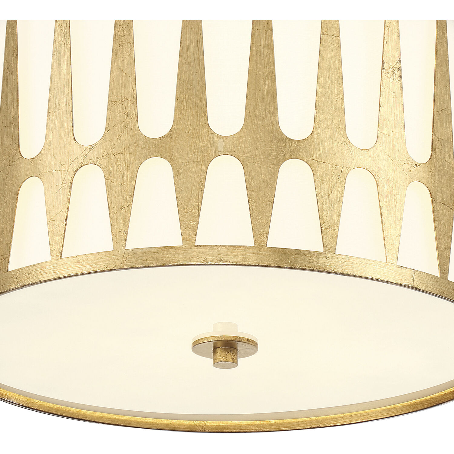 Royston 3 Light 18 inch Antique Gold Flush Ceiling Light