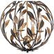 Broche 4 Light 16 inch English Bronze and Antique Gold Mini Chandelier Ceiling Light