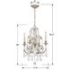 Regis 4 Light 17.5 inch Olde Silver Chandelier Ceiling Light in Clear Hand Cut