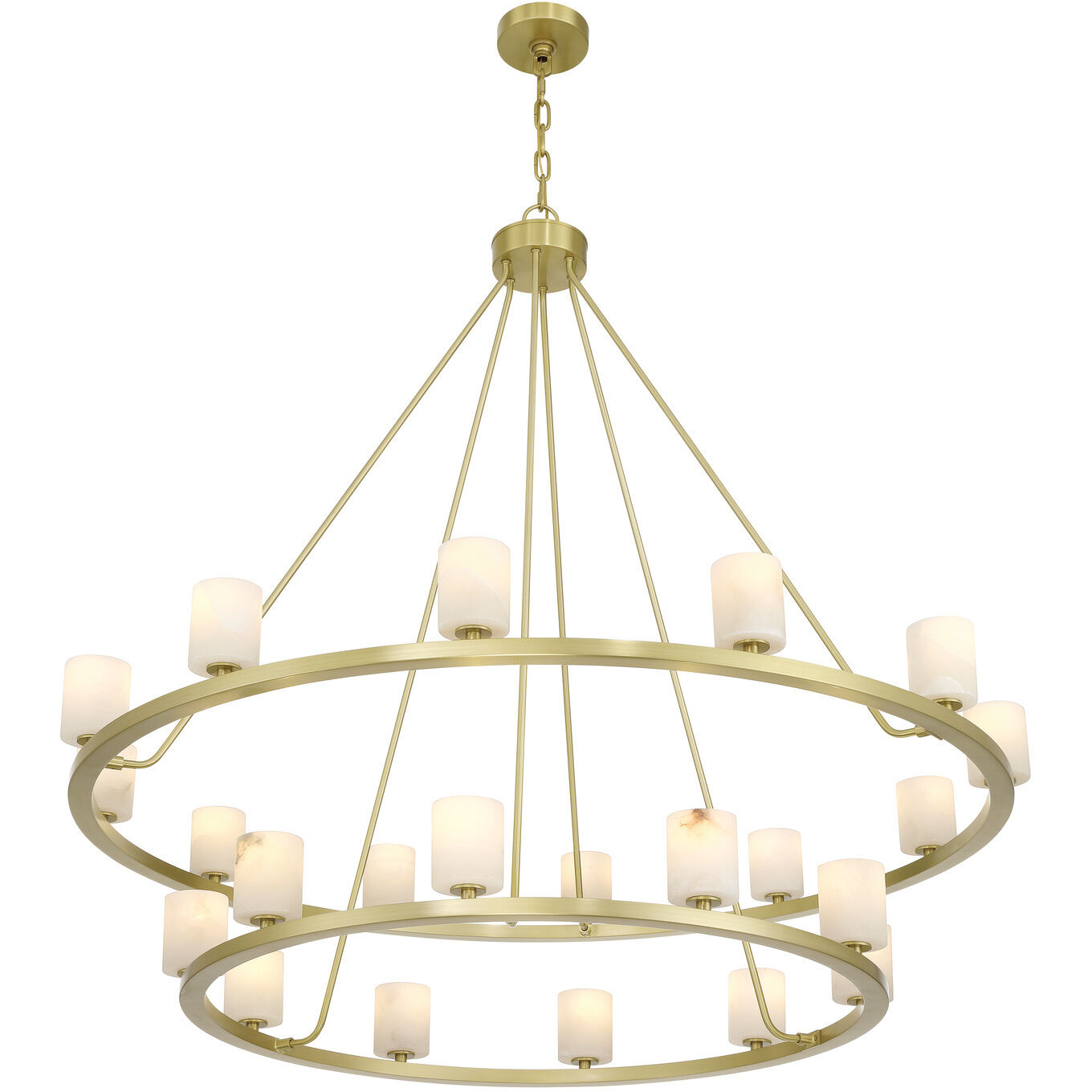 Aragon 22 Light 46.75 inch Soft Brass Chandelier Ceiling Light