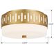 Keaton 2 Light 13.25 inch Vibrant Gold Flush Ceiling Light