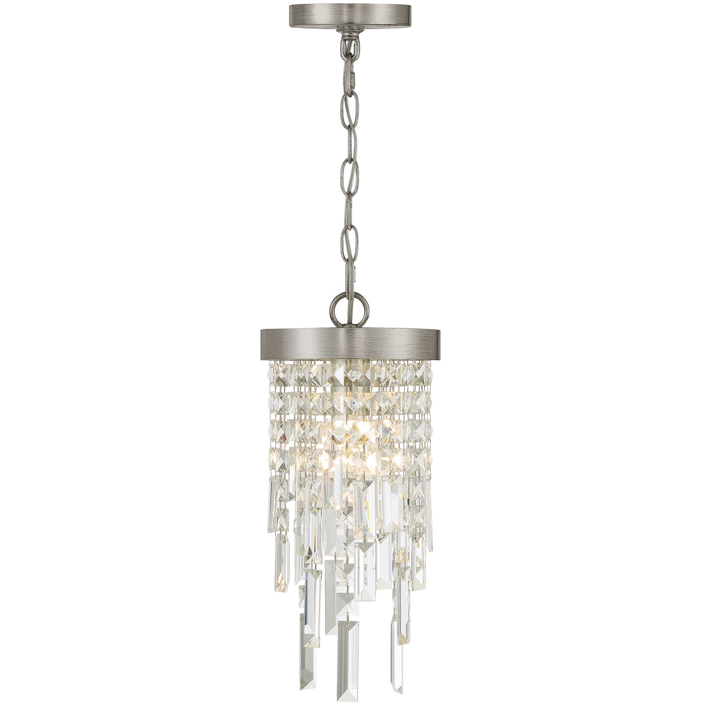 Winfield 1 Light 7 inch Antique Silver Mini Chandelier Ceiling Light