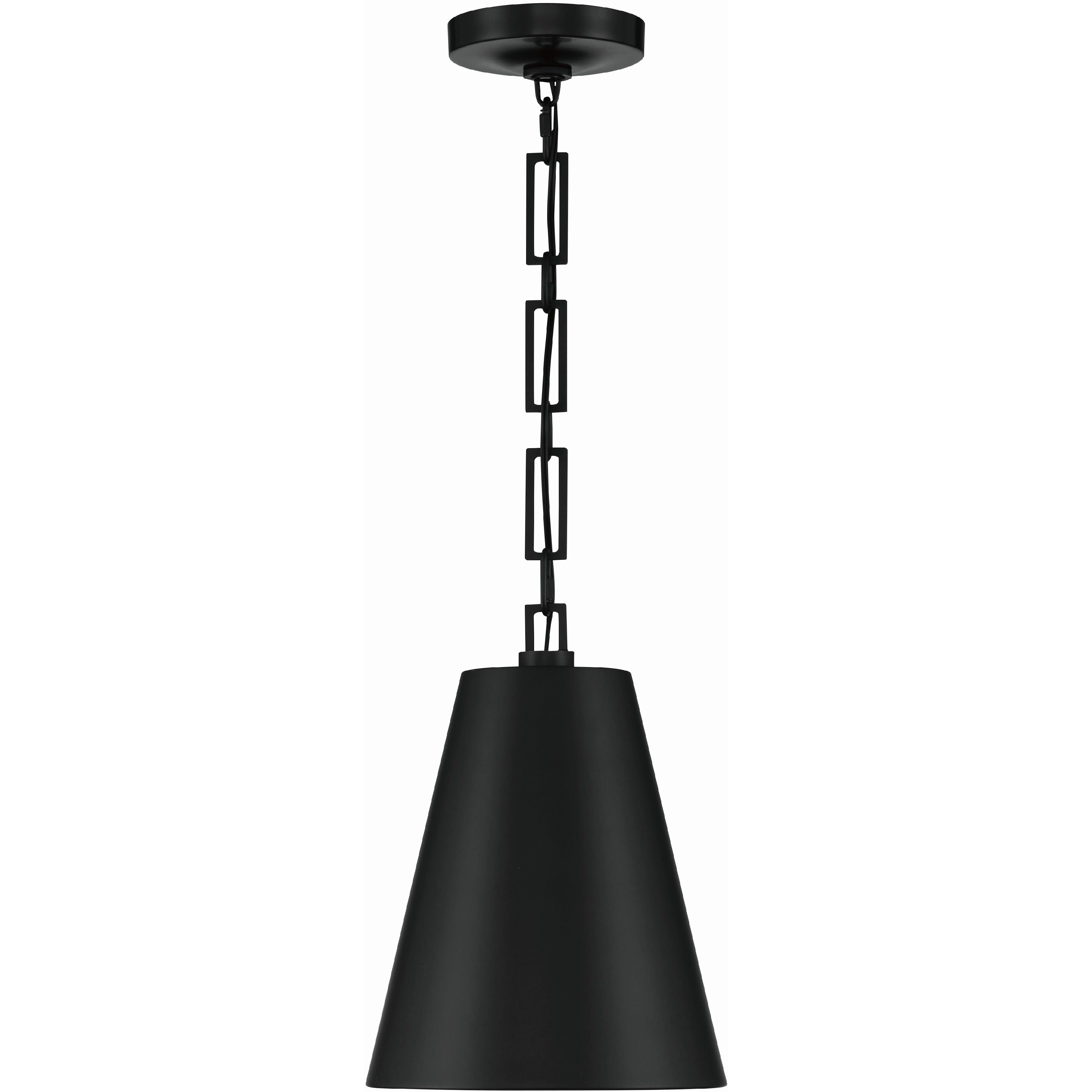 Alston 2 Light 10 inch Matte Black and Antique Gold Mini Pendant Ceiling Light