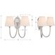 Juno 2 Light 15 inch Polished Nickel Sconce Wall Light