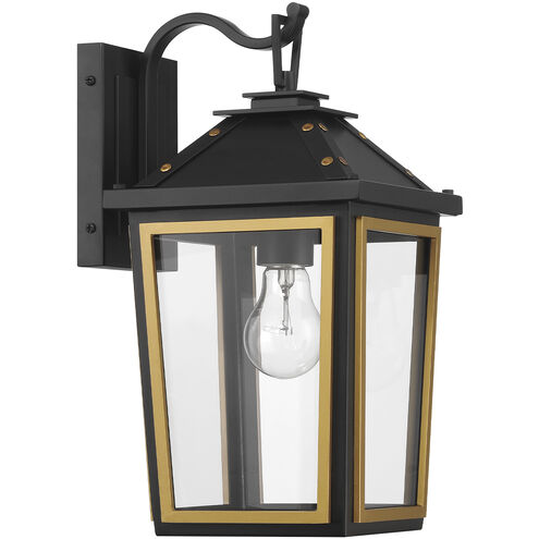 Hawkins Wall Sconce Wall Light in Matte Black and Textured Gold