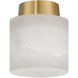 Acme 1 Light 5.75 inch Aged Brass Semi Flush Ceiling Light