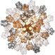 Addis 9 Light 22 inch Aged Brass Chandelier Ceiling Light in Tronchi Glass Autumn
