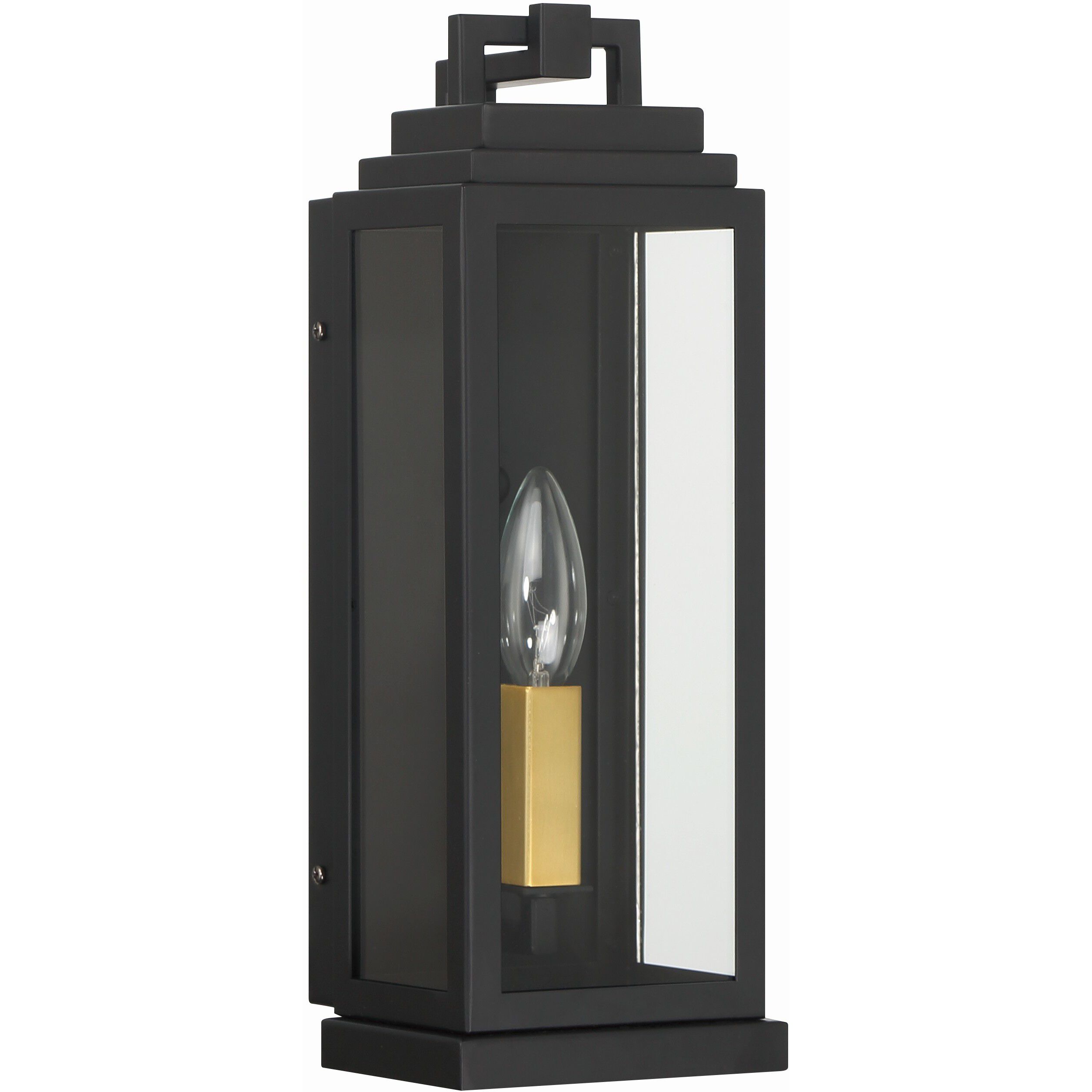 Aspen 1 Light 14 inch Matte Black Outdoor Sconce