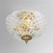 Milton 2 Light 10 inch Olde Brass Semi Flush Ceiling Light