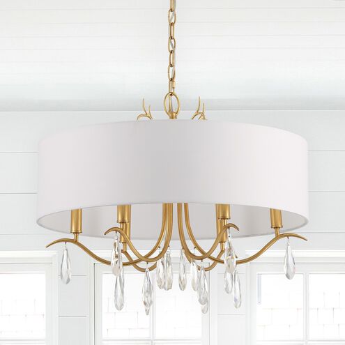 Rollins 6 Light 24 inch Antique Gold Chandelier Ceiling Light