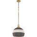 Zanzibar 3 Light 14 inch Soft Gold Pendant Ceiling Light