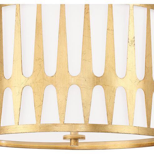 Royston 3 Light 18 inch Antique Gold Flush/Semi Flush Ceiling Light