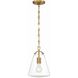 Voss 1 Light 8.25 inch Luxe Gold Mini Pendant Ceiling Light