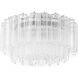 Addis 7 Light 22.25 inch Polished Chrome Flush Ceiling Light in Tronchi Glass Clear