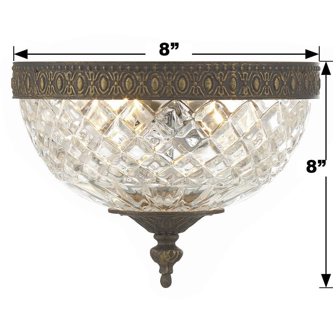 Bronze crystal flush mount cheap