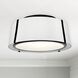 Fulton 3 Light 18 inch Black Semi Flush Ceiling Light