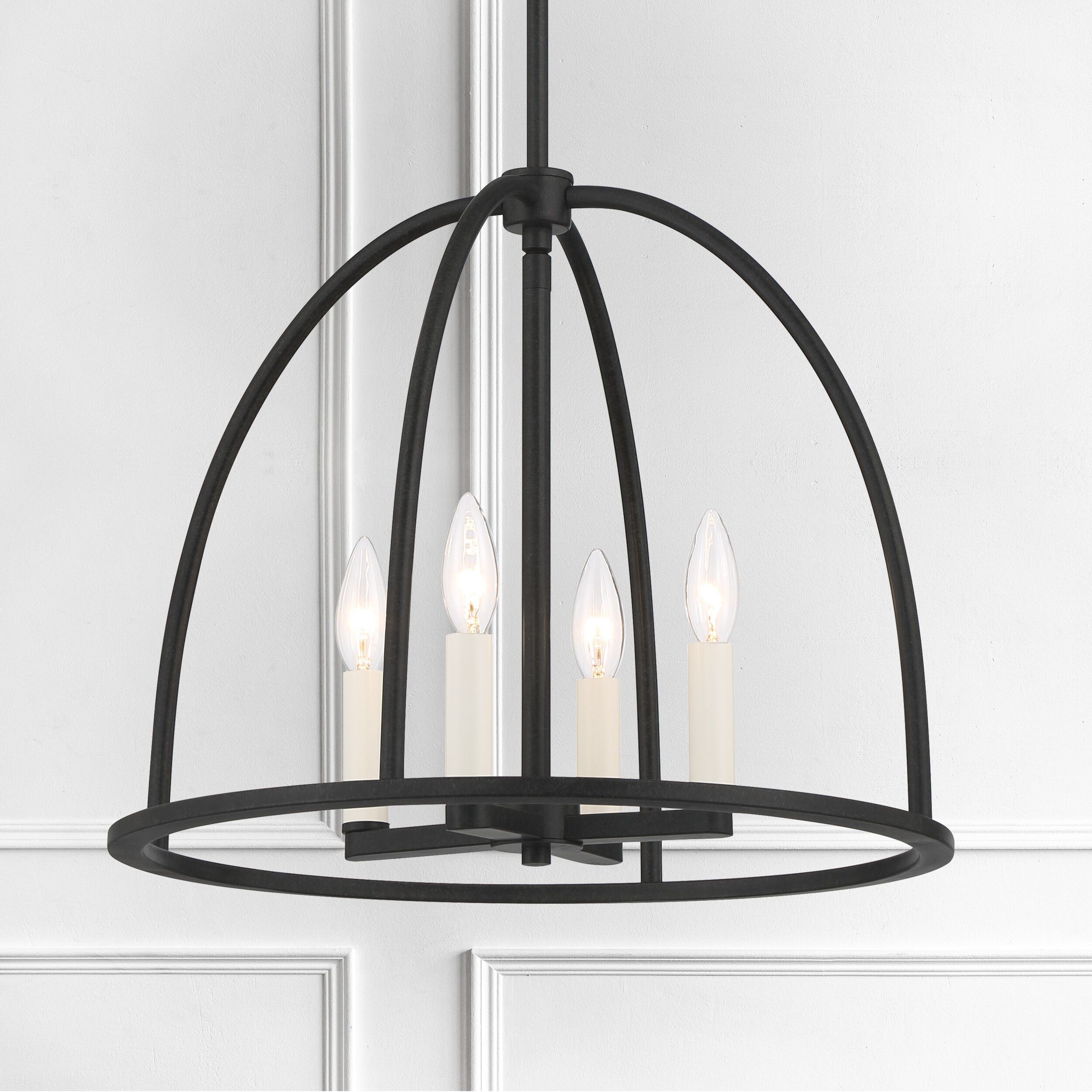 Abbott 4 Light 18.25 inch Black Chandelier Ceiling Light