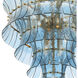 Abigail 21 Light 30 inch Aged Brass Chandelier Ceiling Light in Blue