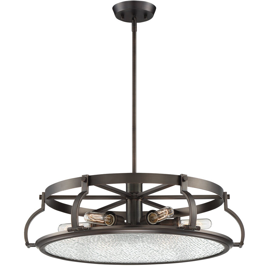 Eaton 6 Light 26 inch Satin Copper Bronze Chandelier Ceiling Light