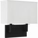 Durham Bath Wall Light in Black Forged