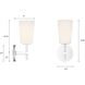 Colton 1 Light 6.5 inch Polished Chrome Bathroom Vanity Light Wall Light