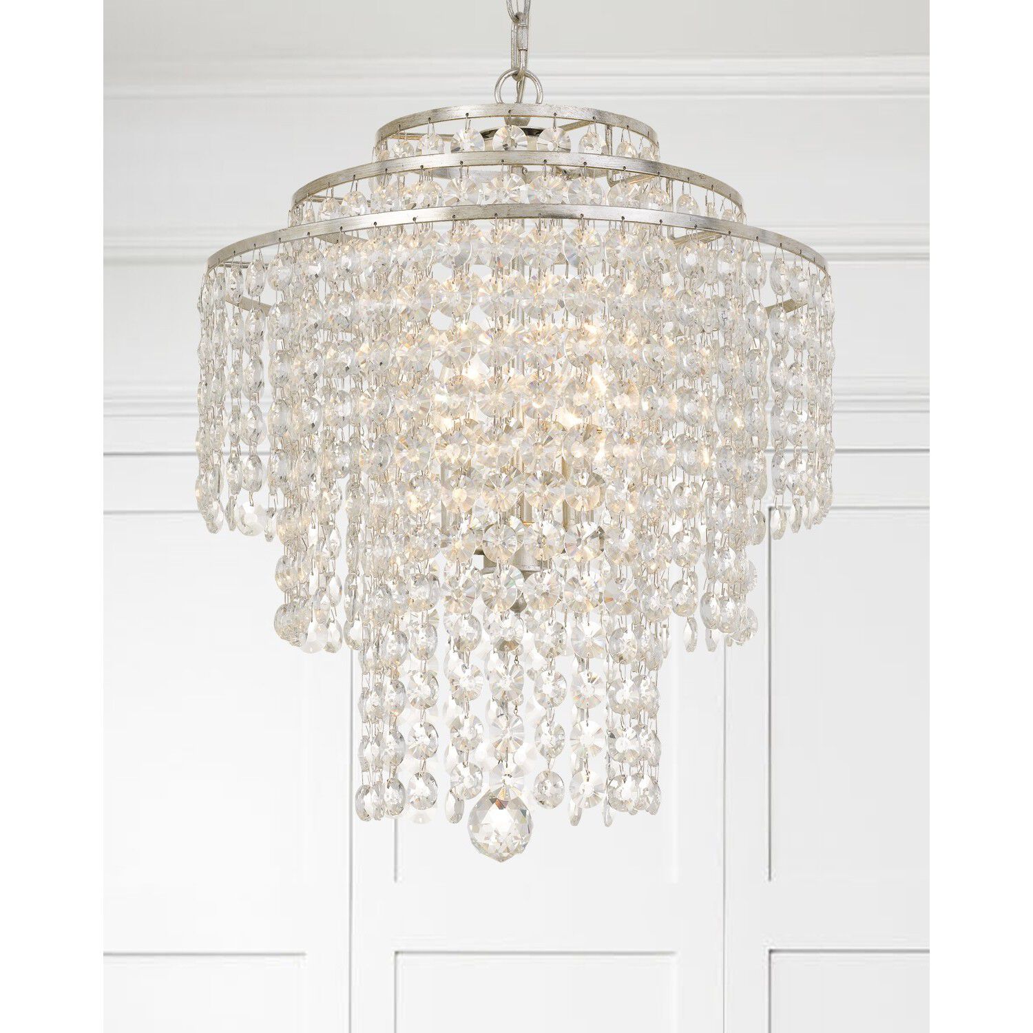 Arielle 4 Light 18 inch Antique Silver Chandelier Ceiling Light