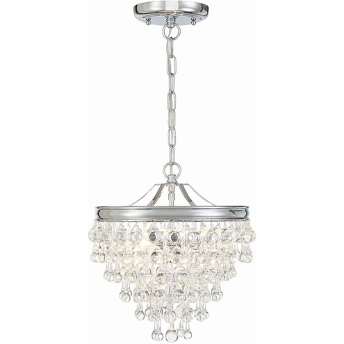 Calypso 3 Light 13 inch Polished Chrome Mini Chandelier Ceiling Light