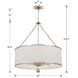 Broche 8 Light 29 inch Antique Silver Chandelier Ceiling Light