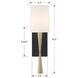 Trenton Sconce Wall Light in Antique Brass and Black