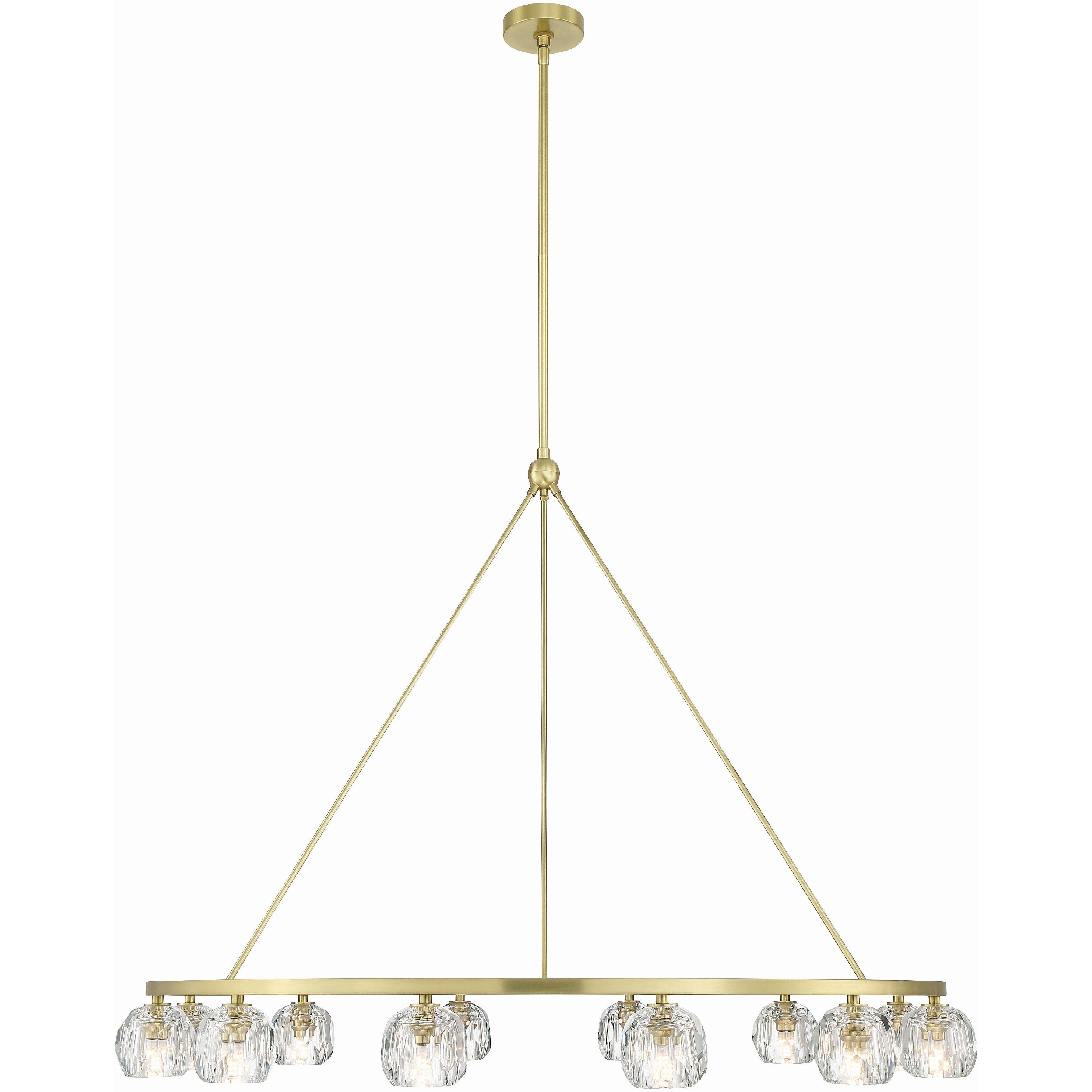 Aragon 12 Light 48 inch Soft Brass Chandelier Ceiling Light