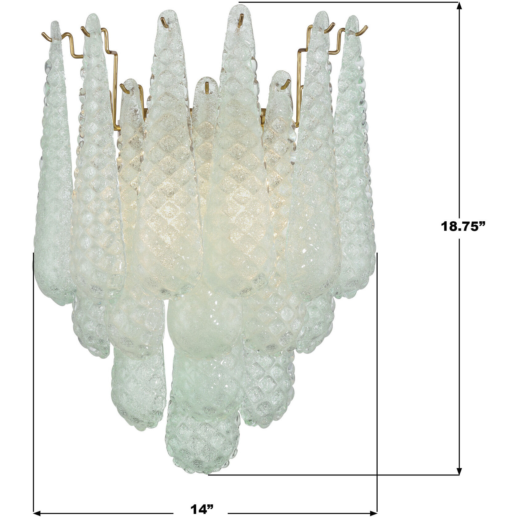 Ollie Wall Sconce Wall Light in Sand Glass Green