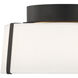 Fulton 2 Light 12 inch Black Semi Flush Ceiling Light