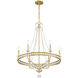 Seville 6 Light 28 inch Aged Brass Chandelier Ceiling Light