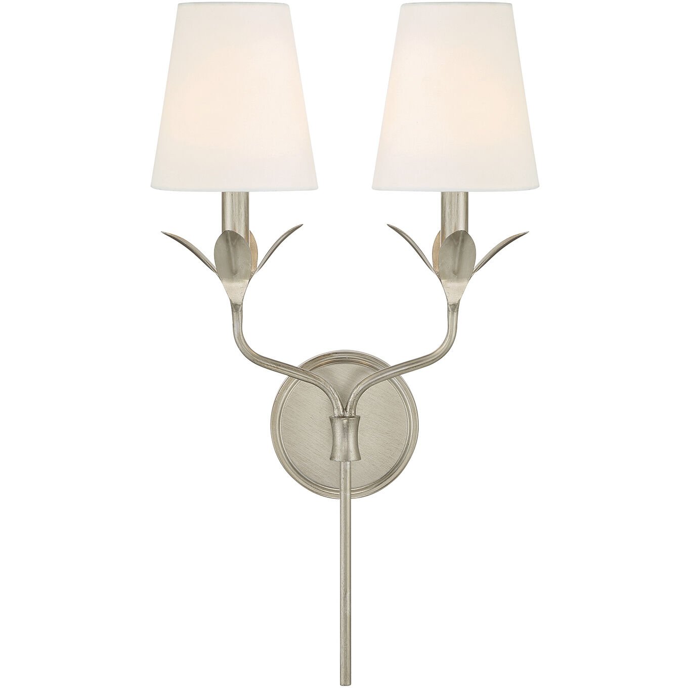 Broche Sconce Wall Light in Antique Silver