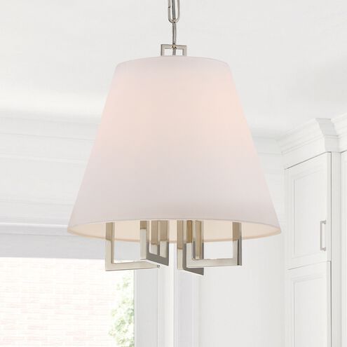 Westwood 4 Light 13.5 inch Polished Nickel Pendant Ceiling Light