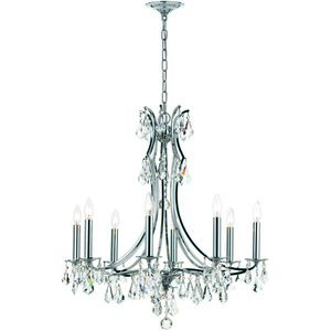 Cedar 8 Light 28 inch Polished Chrome Chandelier Ceiling Light in Clear Hand Cut