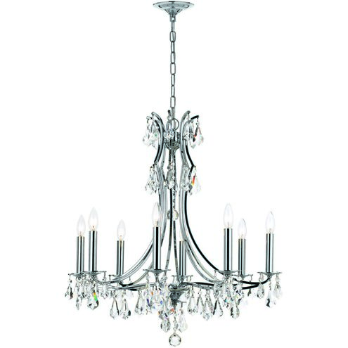 Cedar 8 Light 28 inch Polished Chrome Chandelier Ceiling Light in Clear Hand Cut