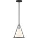 Fulton 1 Light 9.25 inch Black Mini Pendant Ceiling Light
